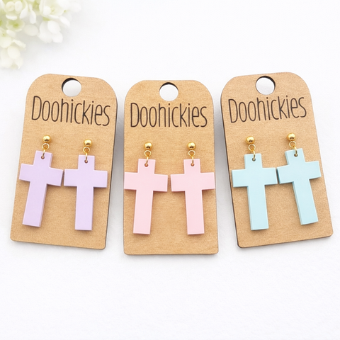 Small Pastel Cross Collection - Easter Earrings