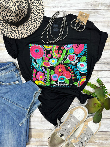Callie Ann Stelter Bloom Vneck Tee - PLEASE ALLOW 3-4 DAYS FOR SHIPPING