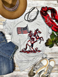 Patriotic Cowboy Tee - PLEASE ALLOW 3-4 DAYS FOR SHIPPING