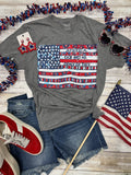 Callie Ann Stelter American Flag Tee - PLEASE ALLOW 3-5 BUSINESS DAYS FOR SHIPPING