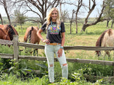 Callie Ann Stelter Neon Aztec Tee - PLEASE ALLOW 3-4 DAYS FOR SHIPPING