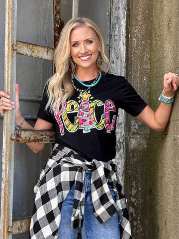 Callie Ann Stelter Christmas Peace Tee - PLEASE ALLOW 3-5 BUSINESS DAYS FOR SHIPPING
