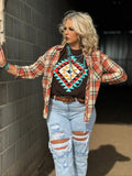 Ryanne's Fall Aztec Tee - PLEASE ALLOW 3-5 BUSINESS DAYS FOR SHIPPING