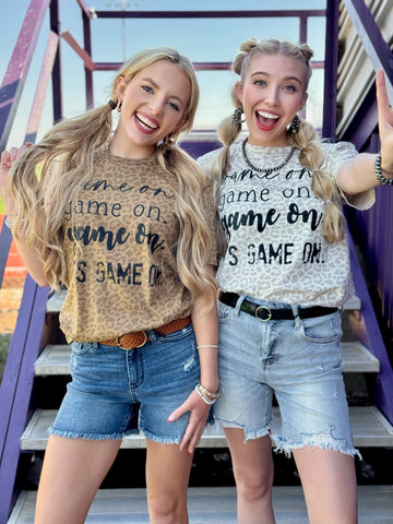 Game On. on Leopard Tee - PLEASE ALLOW 3-5 BUSINESS DAYS FOR SHIPPING