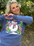 Callie Ann Stelter Snowman Tee and Poncho Sweatshirt  - PLEASE ALLOW 3-5 BUSINESS DAYS FOR SHIPPING