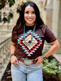 Ryanne's Fall Aztec Tee - PLEASE ALLOW 3-5 BUSINESS DAYS FOR SHIPPING