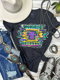 Callie Ann Stelter Neon Aztec Tee - PLEASE ALLOW 3-4 DAYS FOR SHIPPING