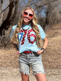 1776 in Metallic Puff with Stars Tee - PLEASE ALLOW 3-5 BUSINESS DAYS FOR SHIPPING