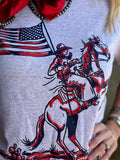 Patriotic Cowboy Tee - PLEASE ALLOW 3-4 DAYS FOR SHIPPING