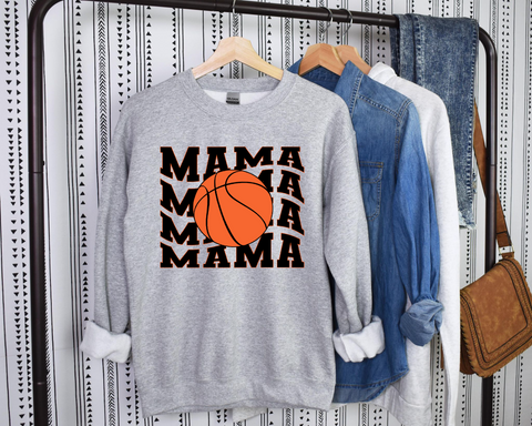 Basketball Mama Wave- Crew - PLEASE ALLOW 3-5 BUSINESS DAYS FOR SHIPPING
