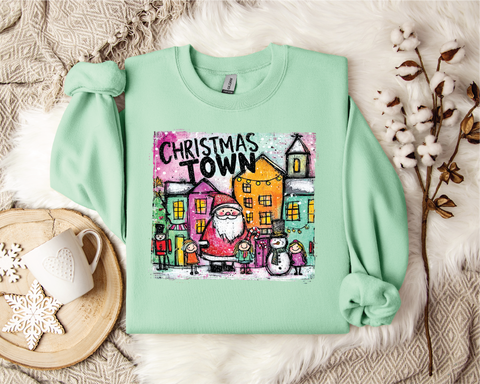 Christmas Town- Unisex Graphic Sweatshirt - PLEASE ALLOW 3-5 BUSINESS DAY FOR SHIPPING