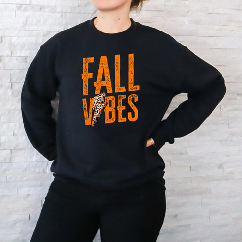 Fall Vibes Bolt- Crewneck Sweatshirt - PLEASE ALLOW 3-5 DAYS FOR SHIPPING