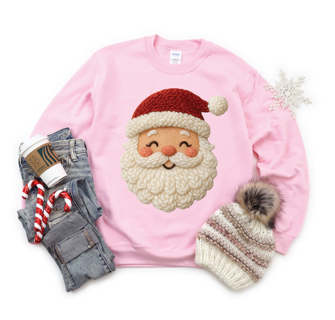 FAUX YARN SANTA- Graphic Sweatshirt - PLEASE ALLOW 3-5 BUSINESS DAYS FOR SHIPPING