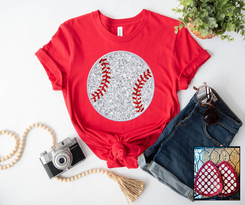 Glitter Baseball- PLEASE ALLOW 3-5 BUSINESS DAYS FOR SHIPPING