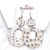 2.5" Moonshine Double O Collection (Cork) -Earrings