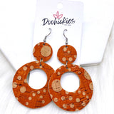 2.5" Moonshine Double O Collection (Cork) -Earrings