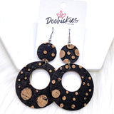 2.5" Moonshine Double O Collection (Cork) -Earrings