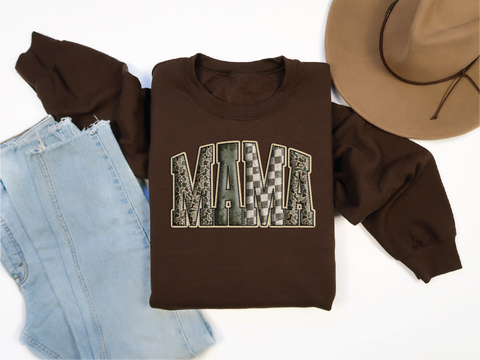 MAMA Camo Sweatshirt or TEE - PLEASE ALLOW 3-5 BUSINESS DAYS FOR SHIPPING